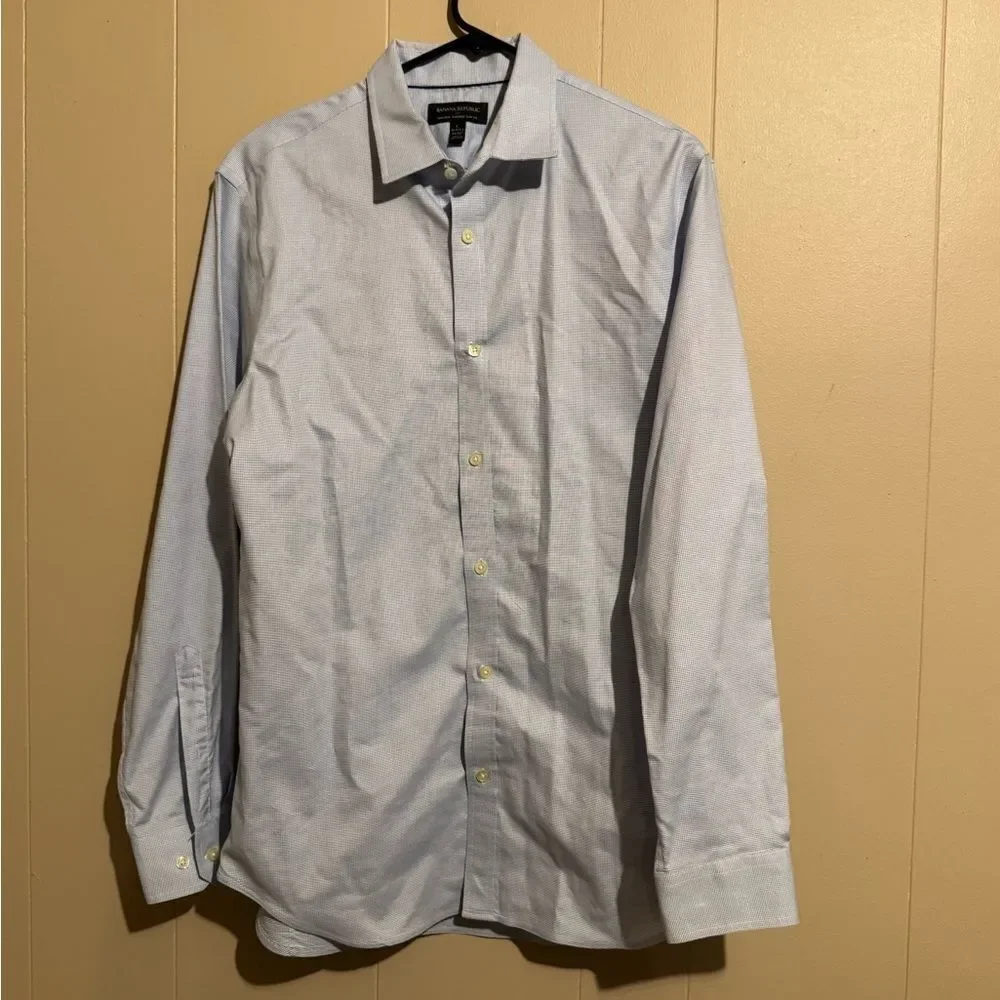 Bundle BANANA REPUBLIC  LOT 2‎ Men Large Blue and pinkish red blue plaid  Shirt